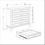 Hanah Home Cómoda Blanca con 4 Cajones